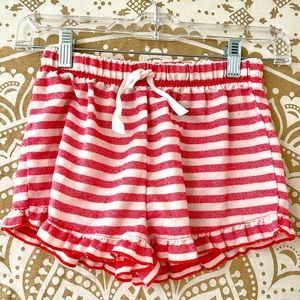 “TUCKER + TATE” GIRLS RED & WHITE STRIPED PJ BOTTOMS, SIZE MEDIUM (8-10)